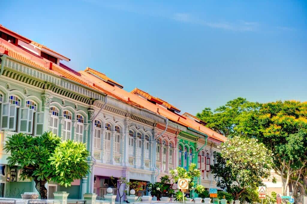 Colorful houses in Singapore